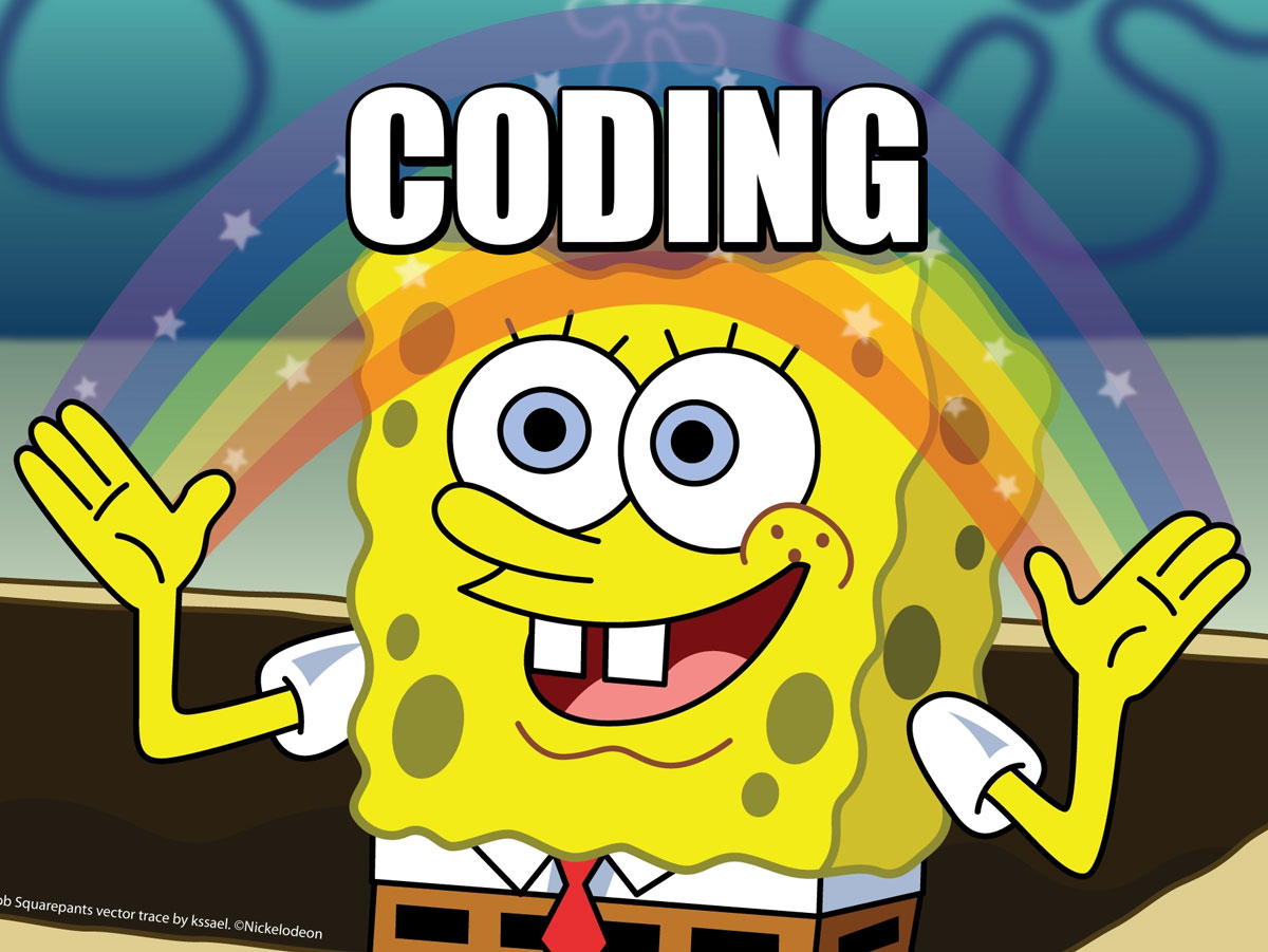 Coding is rad Spongebob