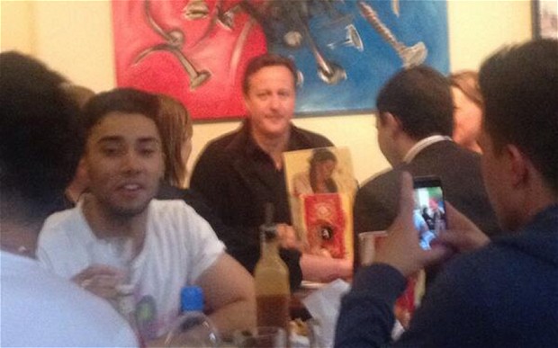 David Cameron in a Bristol branch of Nando's