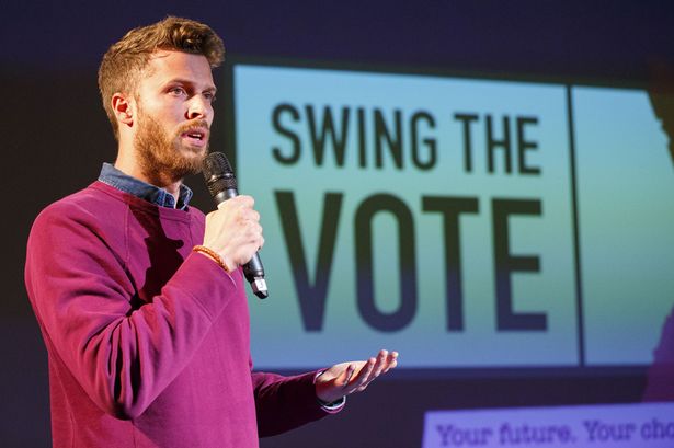 Rick Edwards hosts the premiere of Swing The Vote